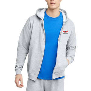 OEM EcoSmart Cotton Fleece Full Zip Hoodie for Men Lightweight Comfortable Sweatshirt Custom Logo for Winter Wholesale Supply - Product Image 6