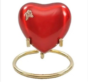 URNAS METÁLICAS EN FORMA DE CORAZÓN DE METAL PARA SUMINISTROS FUNERARIOS NUEVAS URNAS PARA CENIZAS HUMANAS NUEVO DISEÑO TARRO DE CREMACIÓN - Product Image 1