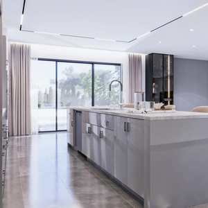 ชุดตู้ทำจากไม้จริง RTA แบบปรับแต่งได้ตามต้องการดีไซน์โมดูลาร์สีขาวมันวาวแบบมัลติฟังก์ชั่น - Product Image 6