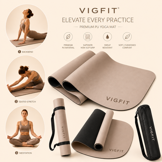 Custom Logo PU Yoga Mat with Natural Rubber Base, Non-Slip Exercise Mat for Yoga, Pilates and Home Fitness
