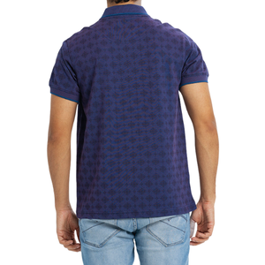 Elegante patrón azul sólido para hombre para Polo cómodo 100% algodón tejido de punto manga corta ajuste perfecto y transpirable - Product Image 2