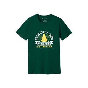 Camiseta informal de algodón 100% con impresión de temas de Buda en 3D, 12 opciones de color, 160-180, colocación de diseño personalizable GSM pesado - Product Image 2