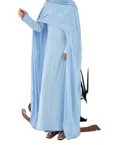 Pakistani Salwar Kameez for Girls in Cotton Design with Eid <b>Party</b> Wear Suit Light Blue - Product Image 1