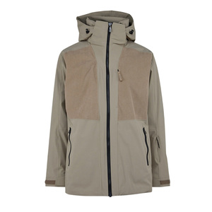 Veste de ski à capuche imperméable pour hommes avec fermeture à glissière personnalisée OEM Fit Respirant Material Logo Printing & Private Label Solutions - Product Image 1