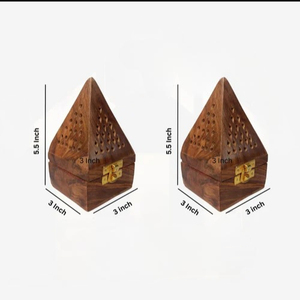 Quemador de incienso de resina de diseño único para fragancia casera, difusor de aromaterapia de madera epoxi Bakhoor árabe Oud, incienso Madhkan - Product Image 2