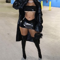 2024 été Sexy sans bretelles Crop bas Fanny Pack hanche jupe costume femmes robe