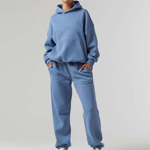 Survêtements décontractés à capuche de haute qualité, taille personnalisée, streetwear, survêtements de jogging, pull oversize pour femmes, 100% coton, coupe ample - Product Image 1