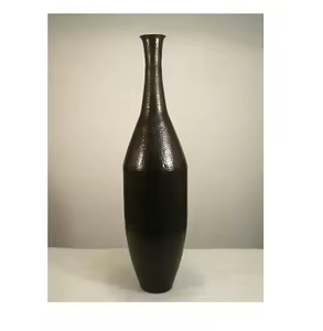 Florero de Metal de calidad Superior para el hogar, Hotel, restaurante, decoración para sala de estar, floreros de Metal con recubrimiento de polvo negro - Product Image 6