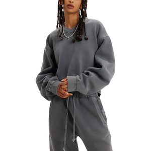 Survêtement pour femme de haute qualité, motif uni, personnalisable, 100% coton, écologique, respirant, longueur intégrale - Product Image 3