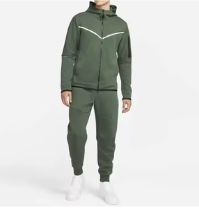 ชุดวอร์มผู้ชายผ้าฝ้ายฟลีซ 100% หนัก 300 กรัม แห้งเร็ว ระบายอากาศดี สีพื้น ทรงปกติ ขายส่ง สำหรับฤดูหนาว - Product Image 1