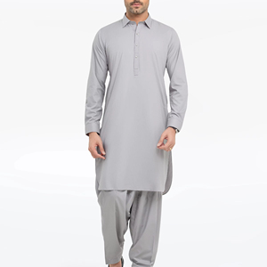 Salwar Kameez de style royal pakistanais pour hommes, tenue traditionnelle musulmane de qualité supérieure, coupe classique pour les mariages, les fêtes de l'Aïd et les événements - Product Image 1