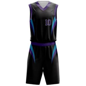 Ensemble de maillots de basket-ball à sublimation personnalisée pour adultes uniforme d'été respirant avec chemise et short à quantité minimale de commande bas pour équipes - Product Image 2