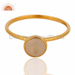 แหวนอัญมณีอาเกตธรรมชาติ,แหวนทองคำสีเหลืองทำด้วยมือเครื่องประดับสตรี - Product Image 3