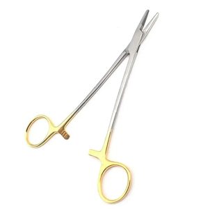 Portaagujas de Castroviejo con candado de 18cm, pinzas de soporte de aguja quirúrgica de calidad alemana, instrumentos de sutura recta - Product Image 4