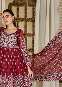 Vestido de fiesta de estilo pakistaní para mujer, vestido de gasa de diseño tradicional, vestido de fiesta de gasa tradicional elegante para mujer - Product Image 4