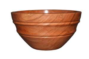 Ensaladera de diseño simple en madera pura con forma redonda y color marrón, perfecta para la cocina casera y artículos para servir alimentos - Product Image 3