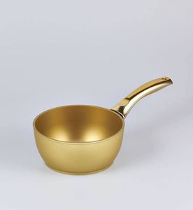 Ensemble de poêles à frire antiadhésives dorées modernes avec couvercles en verre, ustensiles de cuisine en aluminium durables pour la cuisine à domicile et l'utilisation en restaurant - Product Image 1