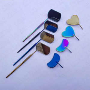 Custom Plasma Coated Stainless Steel Round Makeup <b>Mirror</b> with <b>LED</b> Light Desktop Vanity <b>Mirror</b> for Professional Beauty Salon - Product Image 6