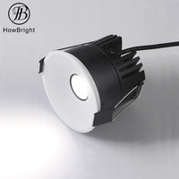 Plafonnier encastré en aluminium pour intérieur, éclairage LED rond COB, 3W 5W 7W 10W 12W, pour hôtel ou supermarché