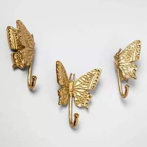 Crochets muraux nordiques personnalisés pour suspendre les vêtements Crochet pour clé de manteau Décorations murales Oiseaux dorés Rangement à domicile - Product Image 4