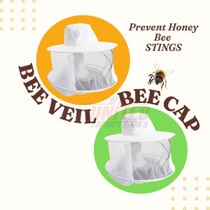 Sombrero de apicultura con velo desmontable y velo redondo de ala ancha Sombrero de apicultura con tela de malla transpirable - Product Image 5