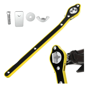 Chiave a cricchetto gialla in lega di alluminio per ruote, con impugnatura, metrica, kit di emergenza per auto, moto, SUV - Product Image 1