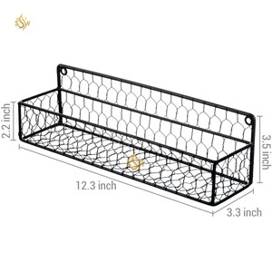 Kitchen Spices <b>Storage</b> Rack Organization <b>Shelving</b> & Shelf Superior Quality Iron Wire Designing Handmade Set Of 2 Spices Rack - Product Image 4