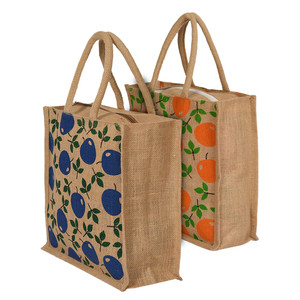 Sac fourre-tout en jute écologique de haute qualité sac à provisions imprimé naturel haute couture meilleur prix du marché - Product Image 3