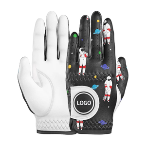 Gants de golf colorés de conception OEM Gant de golf en cuir Cabretta de haute qualité avec marqueur - Product Image 4