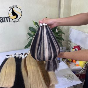 New <b>Hair</b> Extensions Product 100% Unprocessed Raw Virgin <b>Hair</b> Highlight <b>Color</b> Bulk <b>Hair</b> Extensions - Product Image 3