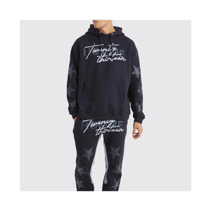 ชุดวอร์มทรงบานสำหรับผู้ชายชุดออกกำลังกายผ้าฝ้าย100% พิมพ์โลโก้ได้ตามต้องการชุดออกกำลังกายในยิมตัวเลือกขนาดพิเศษสำหรับ - Product Image 6