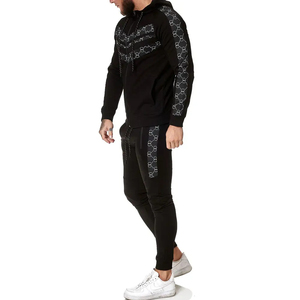Premium Quality <b>Men</b> Tracksuits Streetwear 100% Cotton Tracksuit Customized Logo Running Outdoor Jogging Set Lightweight - Product Image 2