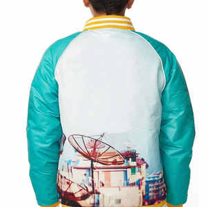 Veste bomber à manches longues avec logo personnalisé pour homme, vente chaude, marque privée, respirante, impression 3D pour homme - Product Image 2