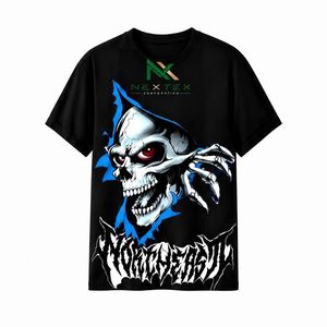 Custom Mens <b>Gothic</b> Skull Print Oversized <b>T</b> <b>Shirt</b> Summer Casual Hip Hop Streetwear Tee Breathable Cotton Graphic Clothing - Product Image 5