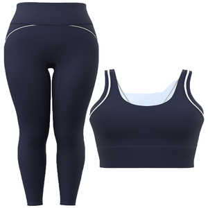 Soutien-gorge de sport pour femmes très vendu, solide, grande taille, ensembles de yoga à séchage rapide avec logo frontal, design respirant, soutien moyen, col en U - Product Image 1