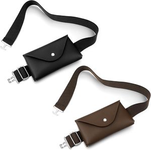 2 Packs de ceintures équestres pour femmes Sac de taille pour téléphone 1,5 pouce Ceinture d'équitation élastique avec boucle en argent - Product Image 1