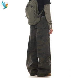 Uomini di alta qualità Streetwear in cotone poliestere traspirante a gamba dritta tasche oversize <span class=keywords><strong>pantaloni</strong></span> Cargo mimetici - Product Image 4
