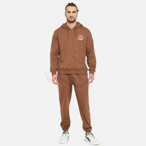 Conjunto Deportivo de Invierno de 2 Piezas con Capucha para Hombre, 100% Algodón, Transpirable y Ligero - Product Image 1