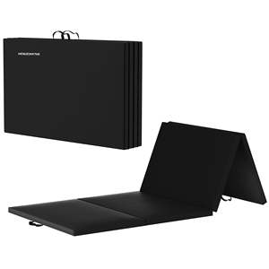 Tappetino Pieghevole Multifunzione 4' X 8' X 2' Nero per Ginnastica e Yoga di BalanceFrom - Product Image 1