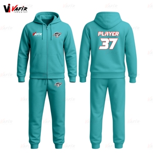 Ensemble de survêtement sportif en coton décontracté avec logo personnalisé, coupe régulière, sweat à capuche, jogging, noir, pour hommes et femmes - Product Image 1