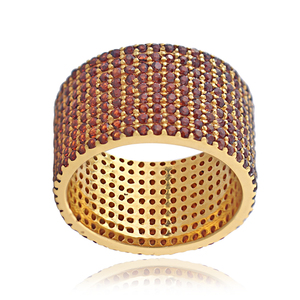 พลอยโกเมนธรรมชาติ925สีเงินสีเหลือง Pletad วงแหวนของขวัญสำหรับเธอสแต็คแหวนเครื่องประดับ Unisex - Product Image 1