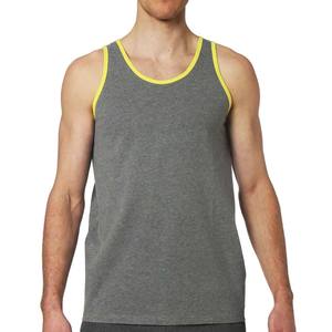Camisetas sin mangas de algodón para adultos con ribete en contraste al por mayor, transpirables para gimnasio - Product Image 3
