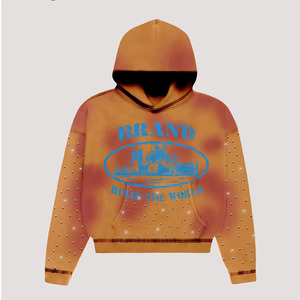 Sweat à capuche vierge court surdimensionné pour hommes, épaule tombante, 100% coton, polyester, polaire, logo personnalisé, sweat à capuche Boxy pour hommes - Product Image 4