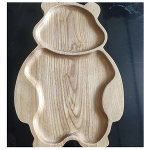 Elegante plato de madera de Vietnam, ecológico para cenar, bandeja de madera reutilizable en madera natural, perfecta para un restaurante con estilo - Product Image 1