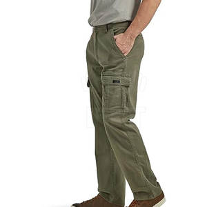 Pantalon cargo 100% coton personnalisé en gros nouveau style décontracté simple cordon de serrage léger 6 poches - Product Image 1