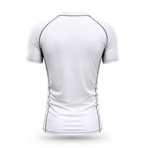 Men's Short Sleeve Rash Guard White Red <b>Black</b> Sublimation Print Quick Dry <b>Compression</b> <b>Shirt</b> for Gym Fitness Workout - Product Image 3