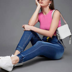 Pantalones Vaqueros de Cintura Media para Mujer, Fabricados en Fábrica Profesional, Transpirables, 100% Algodón Lavado, de Alta Calidad, Casuales y Lisos - Product Image 2