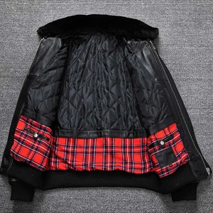 Mustard Charcoal Eco-Friendly Waterproof High Street Genuine Sheepskin Shirt Collar Classic Trucker Outfit Casual Smooth Jacket - Product Image 4