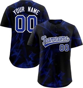 เสื้อเจอร์ซีย์เบสบอลมีกระดุมสำหรับผู้ใหญ่สามารถปรับแต่งได้ออกแบบมาเพื่อให้เหมาะกับการสวมใส่ซอฟต์บอล - Product Image 1