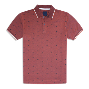 100% coton de haute qualité écologique solide motif rouille imprimé Piqué pour polo tissu teint uni pour tenue décontracté avant - Product Image 1